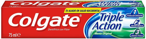 Pasta De Dientes Triple Acción Colgate® Sabor Menta, 75ml