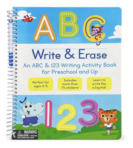 Libro: Escribe Y Borra Abc Y 123: Escritura Limpia Y Para &