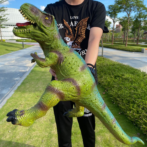 Triceratops Marrón 55cm Juguete Dinosaurio Realista Grande