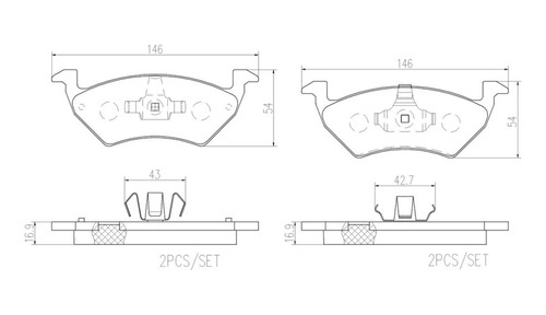 Brembo Balatas Volkswagen Gol Trendline 2013 Delantero