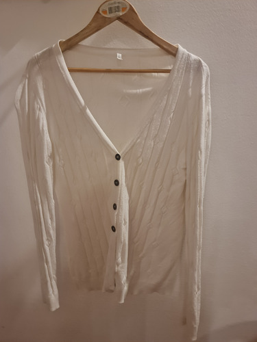 Ossira Cardigan Hilo Blanco M