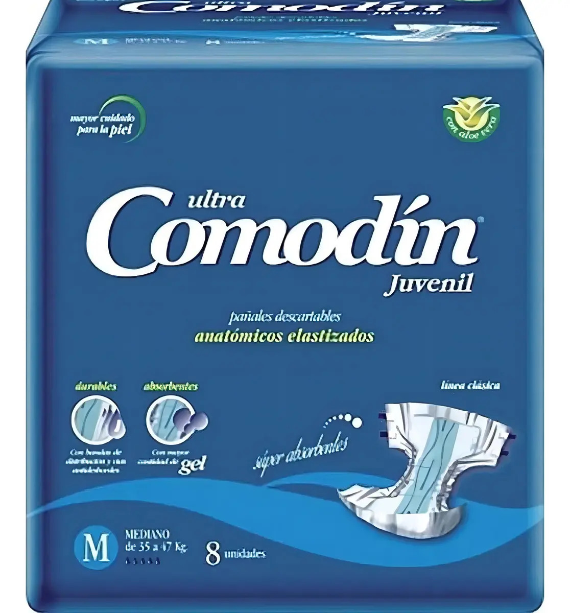 Pañales Comodin Juvenil Talle M X8 U.(35 - 47kg) Elastizado