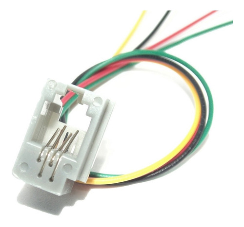 Conector Rj-9 Hembra 4p4c Con Cable De 20cm - Pack X 10