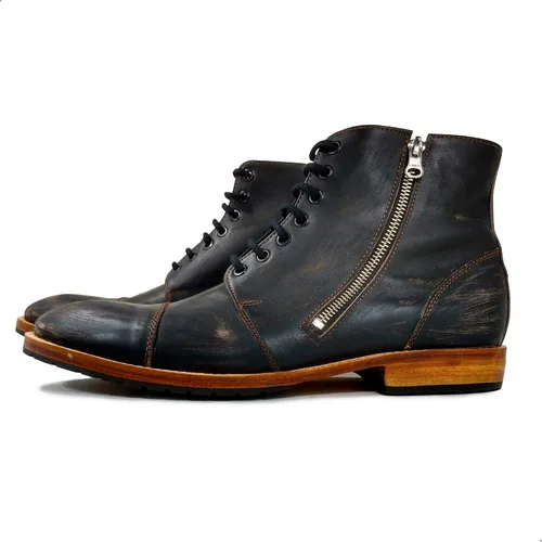 Botas Rider Borcegos Reforzados De Cuero Con Suela Febo Sw
