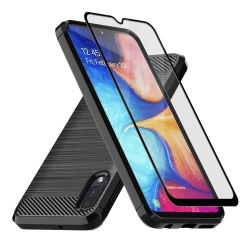 Funda Con Protector Para Telefono Samsung Galaxy A10e Negro