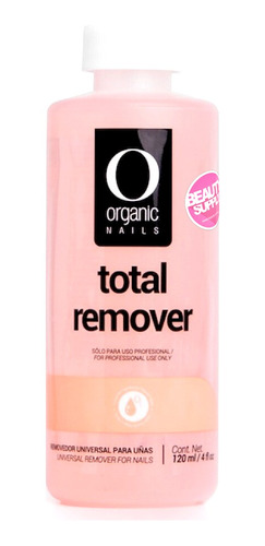 Removedor Uñas Total Remover Organic Nails 120ml Universal