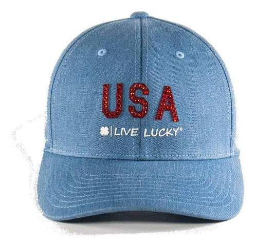 Black Clover Citizen Usa Live Lucky Hat Azul Azul - Ajustabl