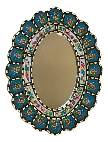 Espelho Oval Peruano Decorativo