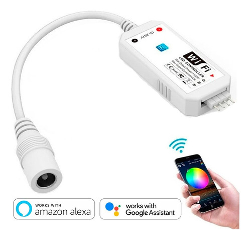 Controlador Wifi P Fita Led Rgb Alexa E Google Home Premium+ Tensão de operação 5-28V 5v a 28v