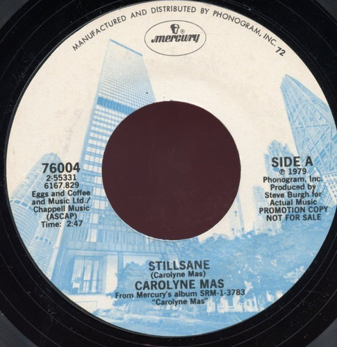 Carolyne Mas - Still Sane 7 Vinilo Simple Promo (Usado)