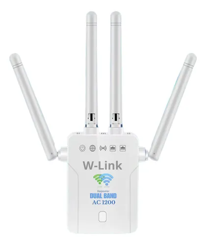 W-link Extensor Repetidor Doble Banda Ac1200, Antenas Externas, Rj45 Y Wan