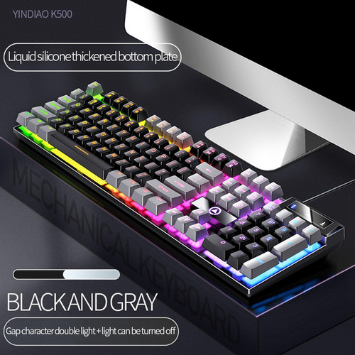 Teclado Mecánico Para Juegos Usb Rgb Retroiluminado Para Pc