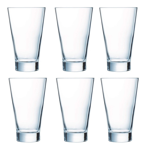 Vaso Alto Vidrio Templado Shetland Arcoroc X 420 Ml. X6