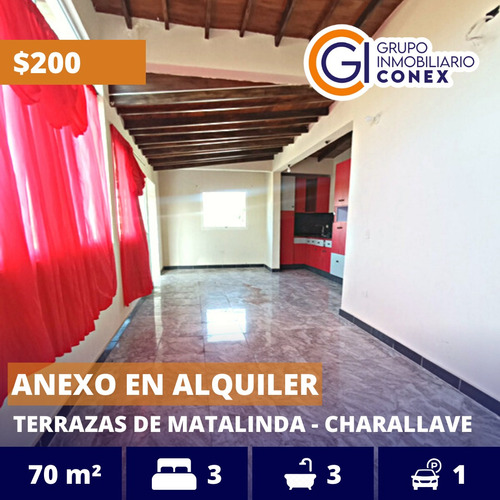 Se Alquila Anexo 70m2 3h/3b/1p Matalinda Charallave 6125