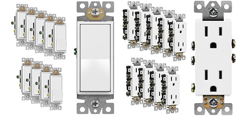 Interruptor De Luz Basculante De Paleta Decorativa De 3 Vías