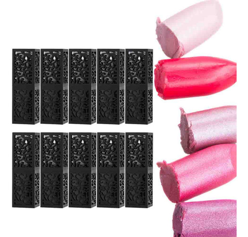 Tubo De Lápiz Labial Vacío, 10 Unidades, Bálsamo Labial Cosm