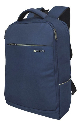 Mochila Ejecutiva Wilys Portalap Azul Wt458-09