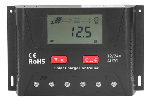 Controlador De Panel Solar De 12v/24v, 30a, Regulador Pwm, P