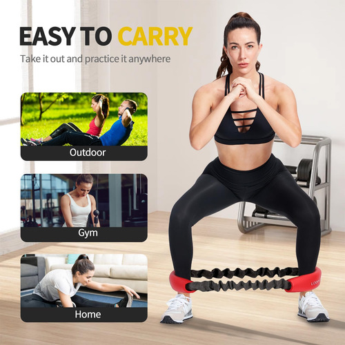 Bucle De Resistencia Para Estirar Gluteos Fitness Modelo Xg2 Amarillo - 20 Lbs