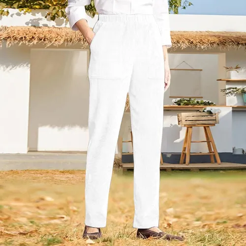 Pantalon de pana blanco mujer sale