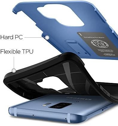 Funda Tough Armor Azul Spigen Para Galaxy S9 Plus, Protege