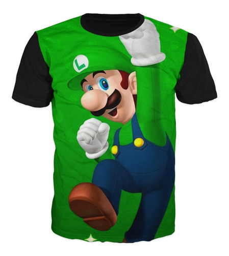 Camisetas Estampadas Mario Bross Niños Adultos En Algodón