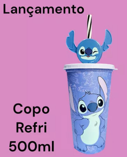 Copo Refrigerante Com Pin Stitch 500ml Plasutil