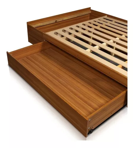 Box Para Sommier Base Cama 2 Plazas Cajones Baulera