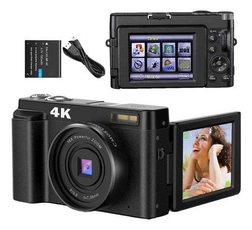 Camera Fotografica 4k Webcam Melcam 48mp Filmadora Cam