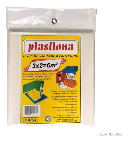 Lona Plástica 3 X 2 M Transparente Plasitap Plasitap