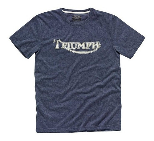 Camiseta Vintage Logo Azul Tam. P  Triumph Mtss19001-s