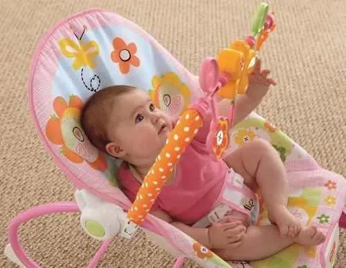 Silla Mecedora Bebe Fisher Price Niñas Conejito Rosa