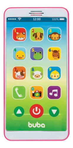 Telefone Infantil Com Sons - Celular Baby Phone - Rosa - Bu
