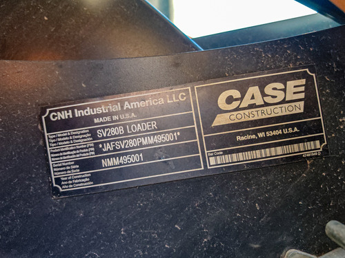 Minicargador Case Sv280b 2021