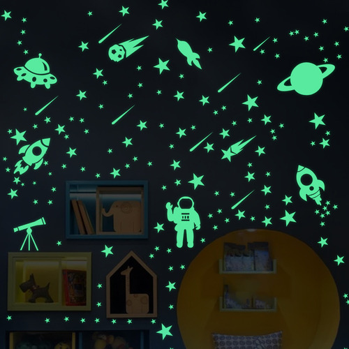 184 Pegatinas Que Brillan En La Oscuridad Con Temática De Na