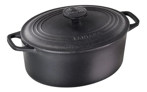 Panela Caçarola De Ferro Fundido 28cm Oval Fs 34 4,0 Lts