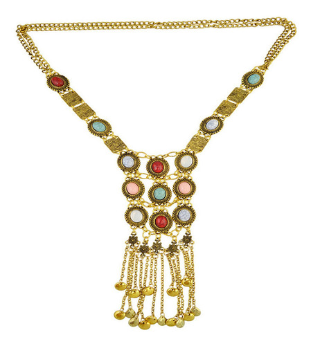 V Collar Colgante Bohemio/cadena De Oro