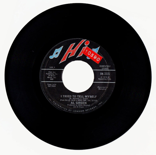 Al Green I Tried To Tell Myself 1976 Soul Vinilo 45