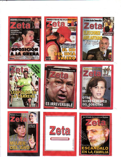 Revistas Zeta Lote 10 Rev Mario Silva Chavez Leopoldo Cne