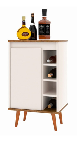 Cantinho Do Café Retro Buffet Madri Pés Palito Adega Bebida Cor 0ff White Freijó