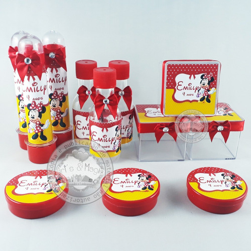 Imagem 5 de 7 de Kit Festa Infantil Personalizado Minnie Vermelha