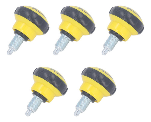 5 Peças De Pino De Tração, Botão De Mola, Preto, Amarelo, Ab