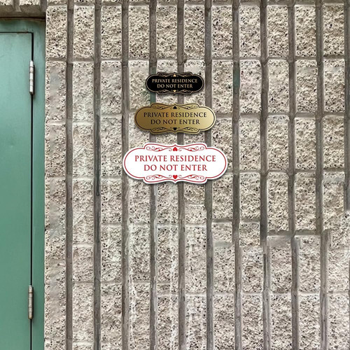 Señal De Seguridad Residencia Privada De Diseño No E...