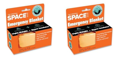 Space Brand - Manta De Emergencia, Color Naranja/plata,