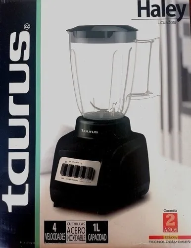 Haley Taurus Licuadora Vaso Pl stico De 1.25 Litros 4 Velo Color