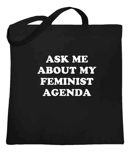 Pop Threads Ask Me About My Feminist Agenda Divertida Negro