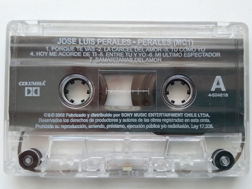 Cassete Jose Luis Perales Mc1. J 