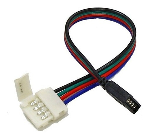 1 Emenda Rabicho Conector Fita Led Fêmea Rgb 5050 3528 