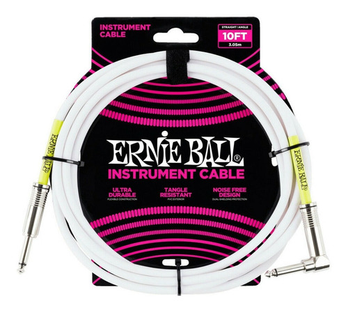 Cable Plug Ernie Ball Instrumentos 3 Mt 10ft Angular Po6049