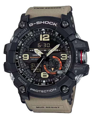 Relógio de pulso Casio GG-1000 com corria de resina cor bege - fondo preto